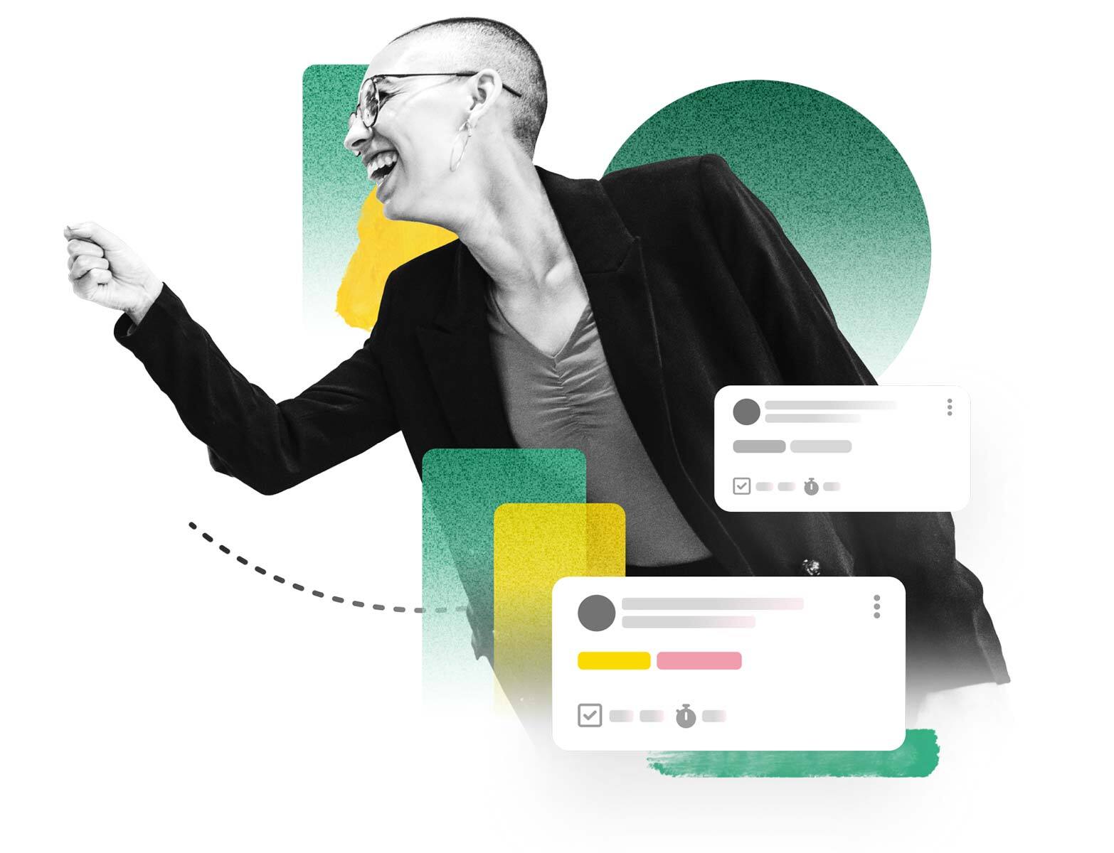 workstreams.ai contact header woman in blazer